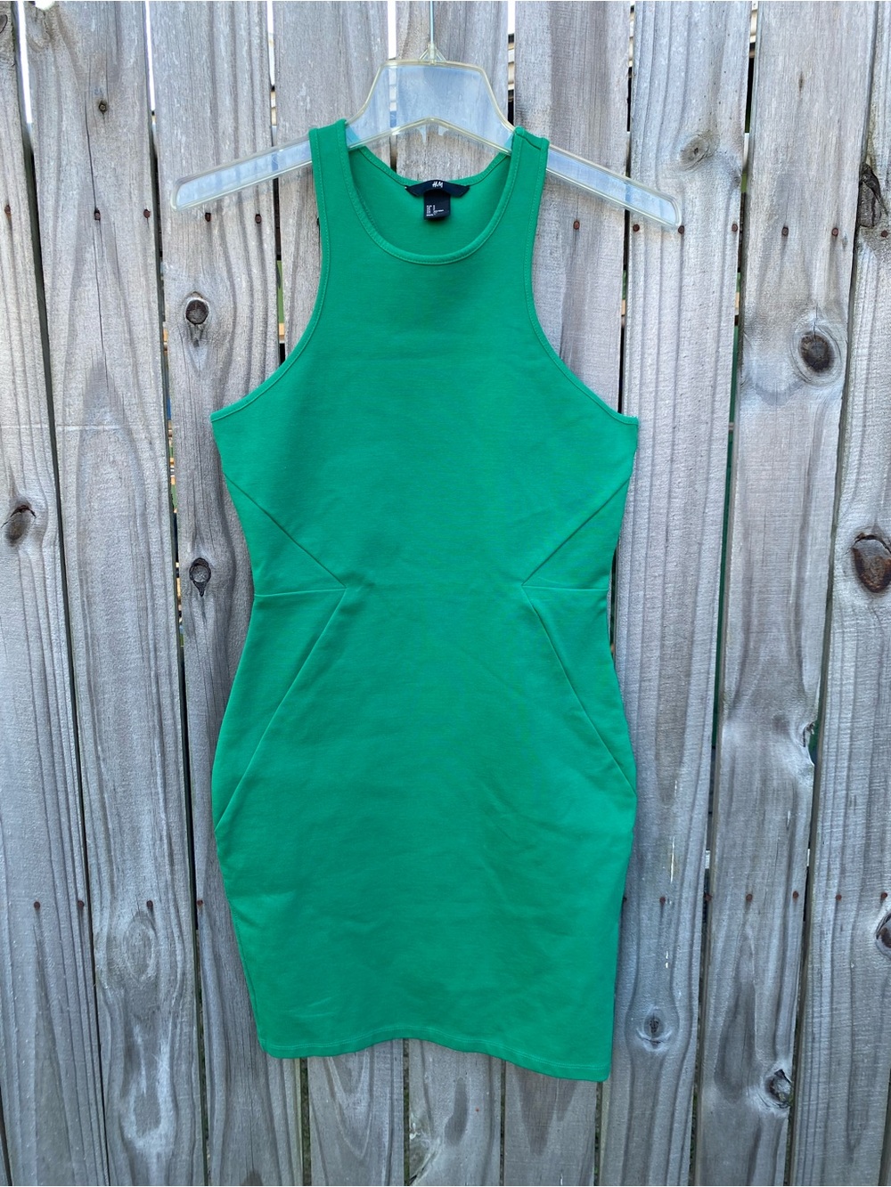 H&M Emerald Green Sleeveless Bodycon Mini Dress